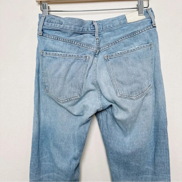 Citizens Of Humanity Womens 26 Distressed Knee Liya High Rise Crop Classic Jeans - Picture 11 of 15